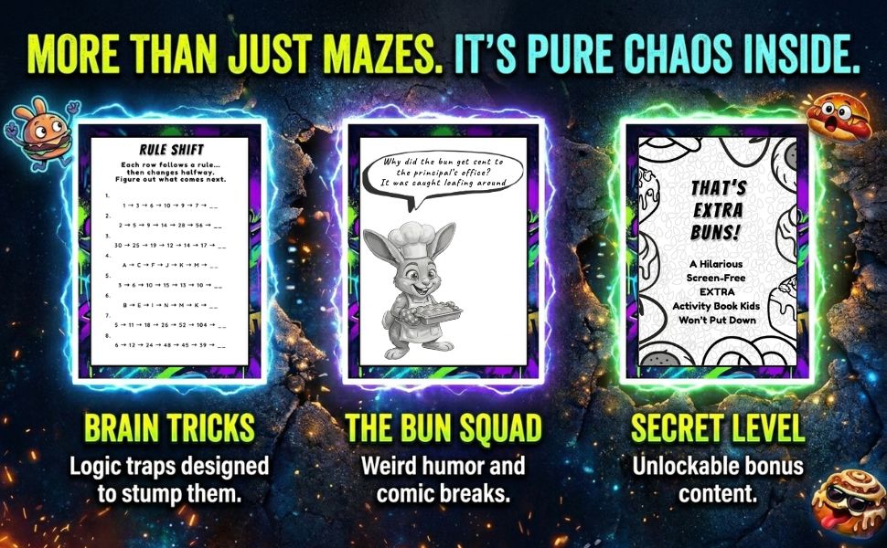 Puzzle pages inside That's Buns!