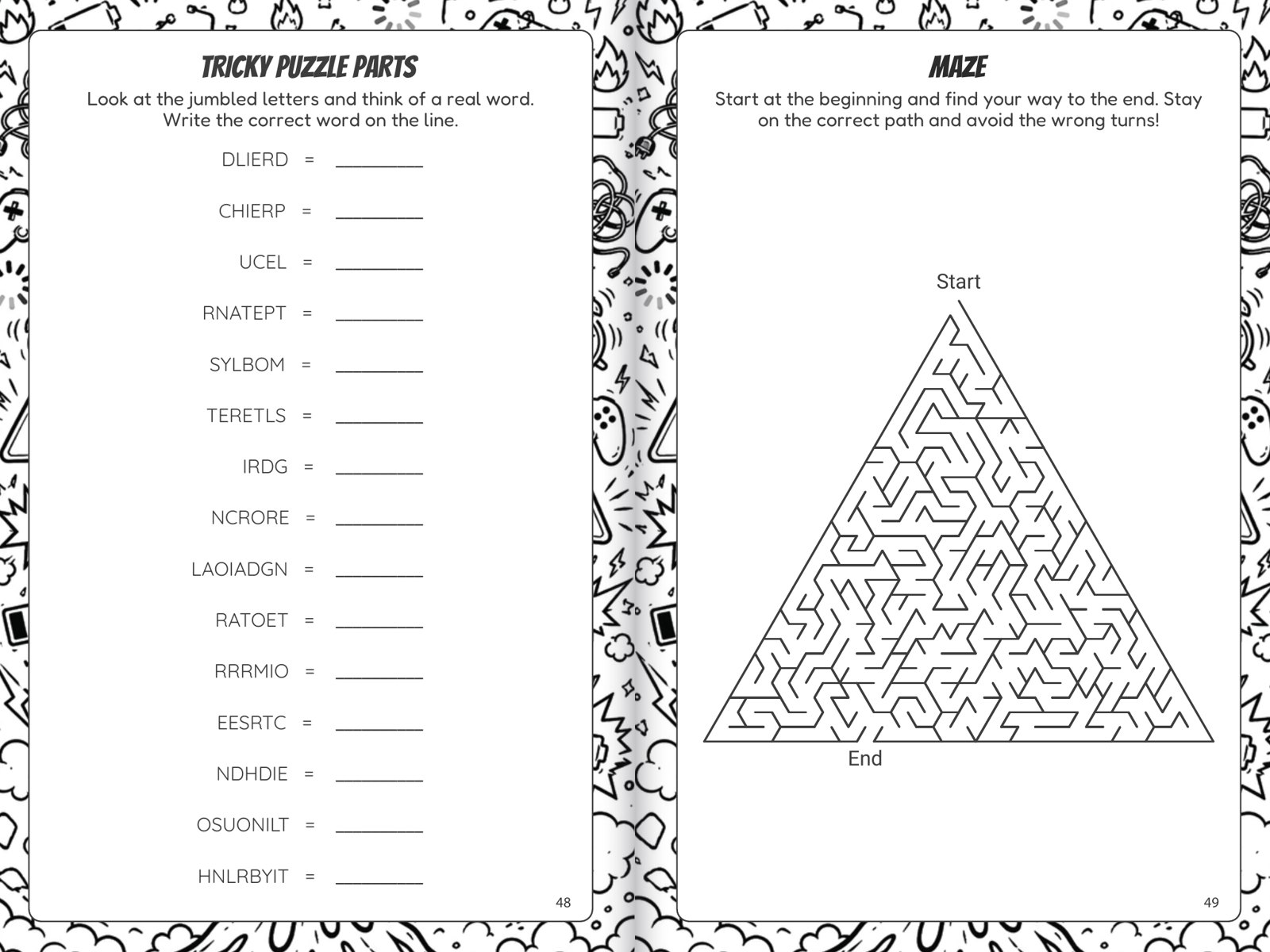 RAGE BAIT! Tricky Puzzle Parts and maze pages