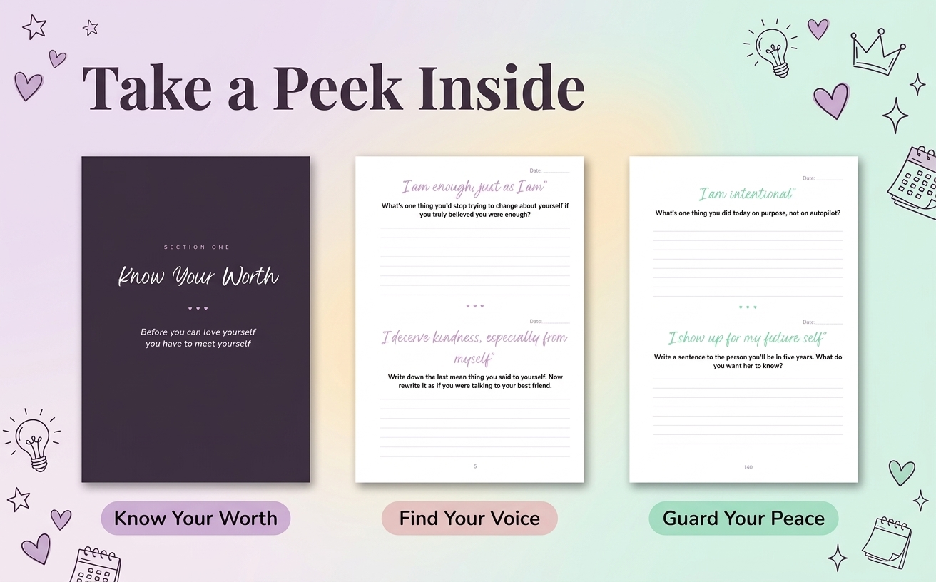 Inside pages of the Daily Prompt Book
