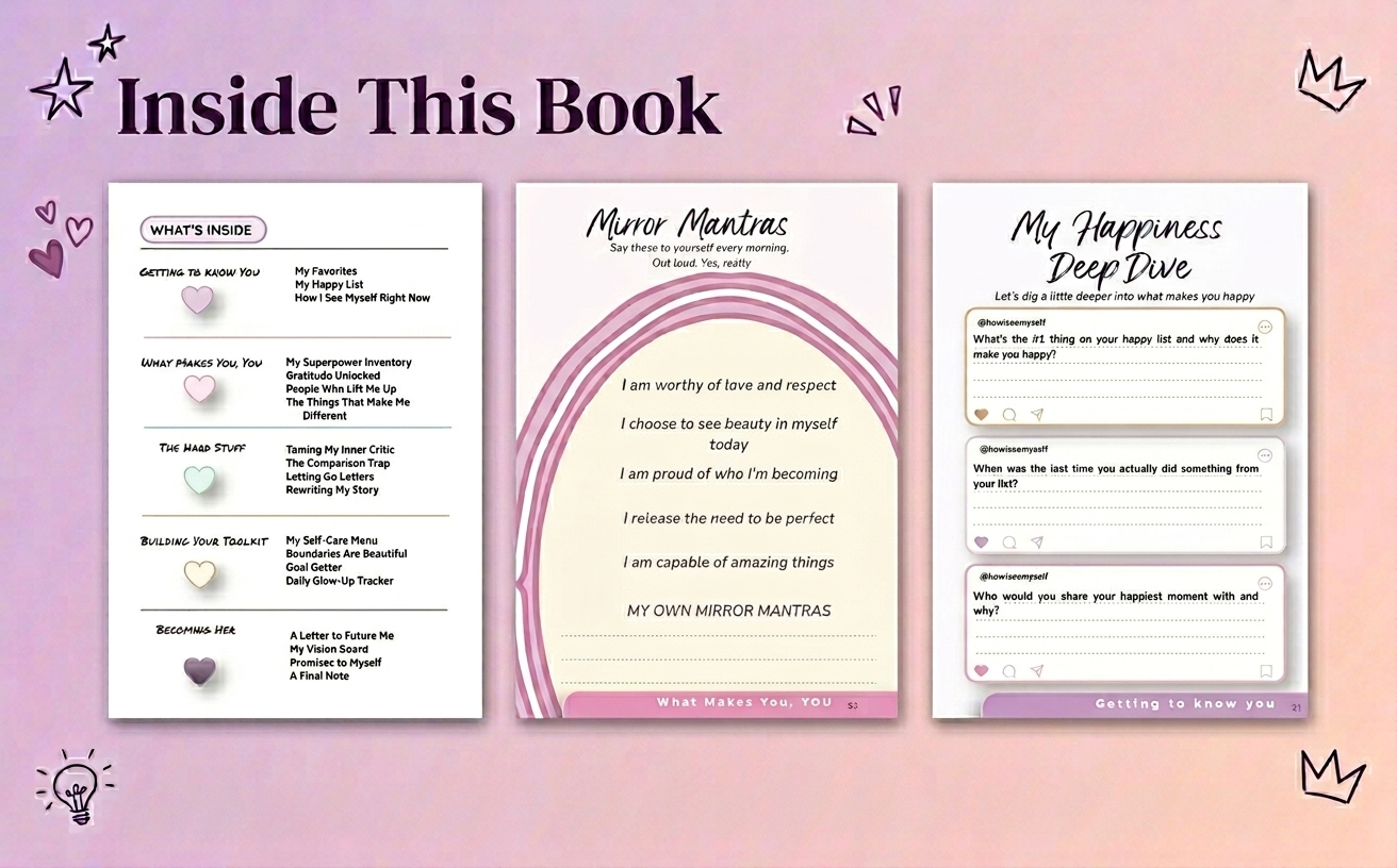 Inside pages of the Workbook